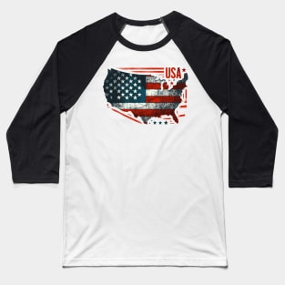 USA map Baseball T-Shirt